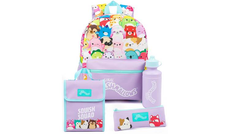 Squishmallows Printed Kids Unisex 4 Piece Backpack Set - Purple