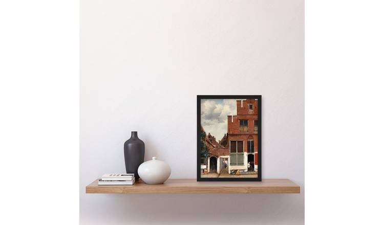 Johannes Vermeer The Little Street Facades Framed Art Print - A4