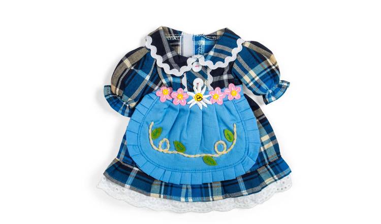 Bigjigs Toys Checkered Blue Dress For Medium Doll