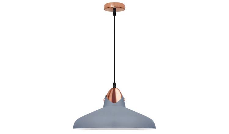 Energy Light Bulbs Flared Barn Ceiling Pendant Light - Grey