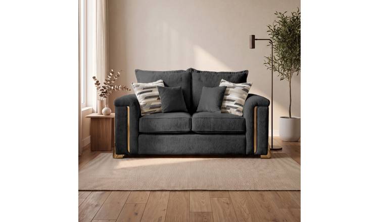 Somnior Oscar Sherpa Columbus Fabric 2 Seater Sofa - Pewter
