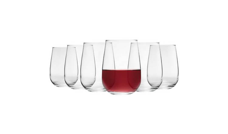 LAV Gaia Extra Large Stemless Wine Glasses -  Clear - Pack of 6