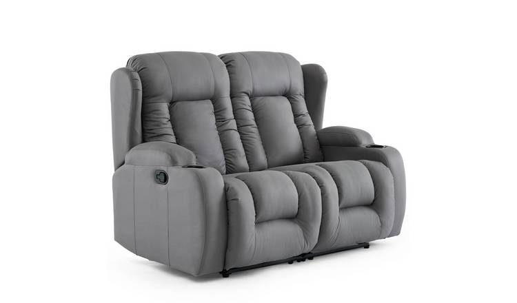 Furniture Online Caesar Electric Recliner 2 Seater Fabric Sofa – Grey