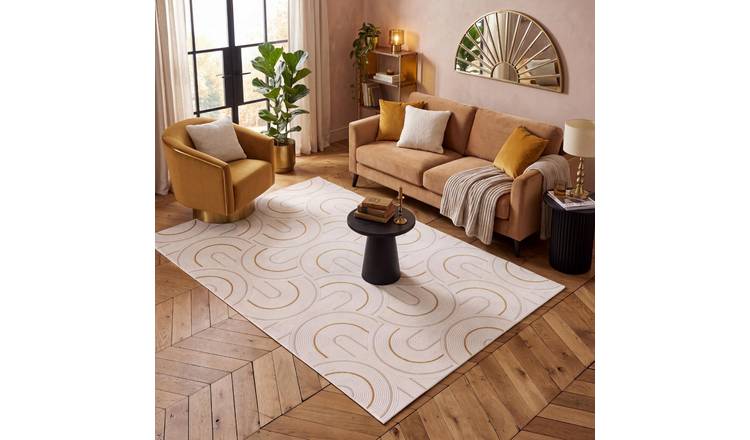 The Rugs Gold Carmel Modern Arch Rug - 80 x 150cm