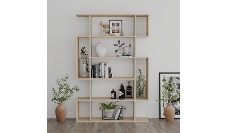 Decortie Mito Particleboard Bookcase - Sonoma Oak, Sandstone
