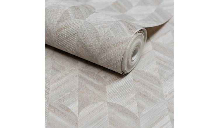 Grandeco Boutique Amber Art Deco Geo Embossed Wallpaper - Grey