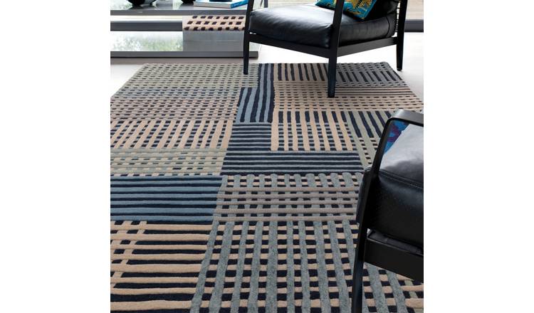 Mega Flooring Blue Handmade Abstract Rug - 120 x 170cm