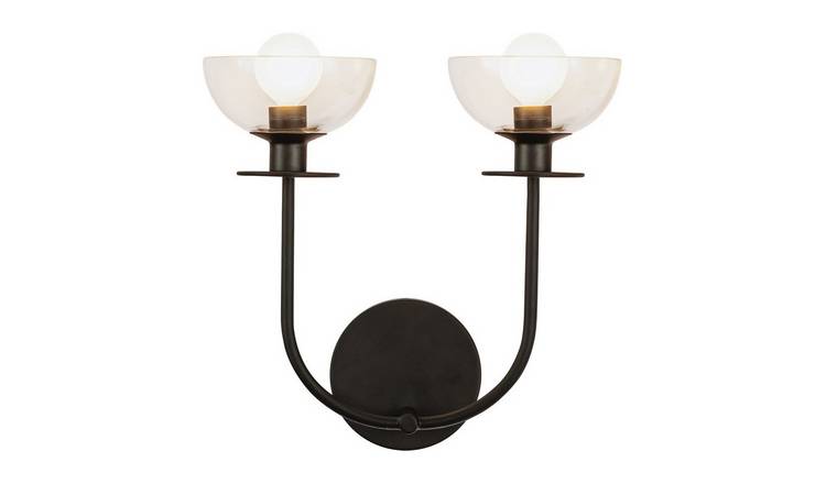 Elstead Alora 2 Arm Wall Light - Matt Black