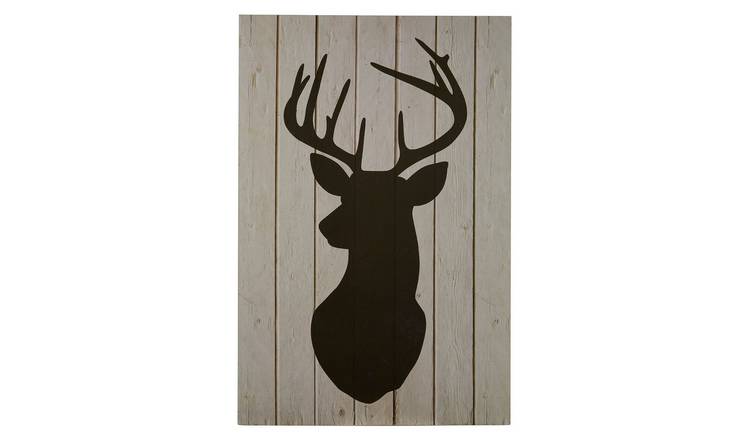 Orsina Madera Stag Silhouette Wall Plaque