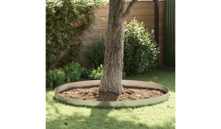 Walplus Galvanised Steel Lawn Edging - Silver - 450 x 0.05 x 20 cm