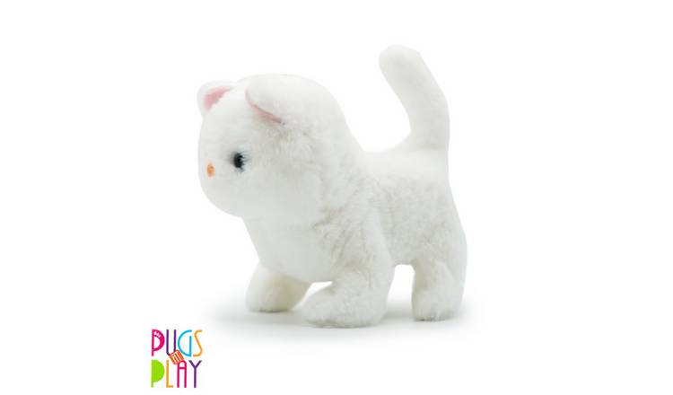 Pugs at Play Furry Friends Interactive Walking Cat Plush Toy - Casper