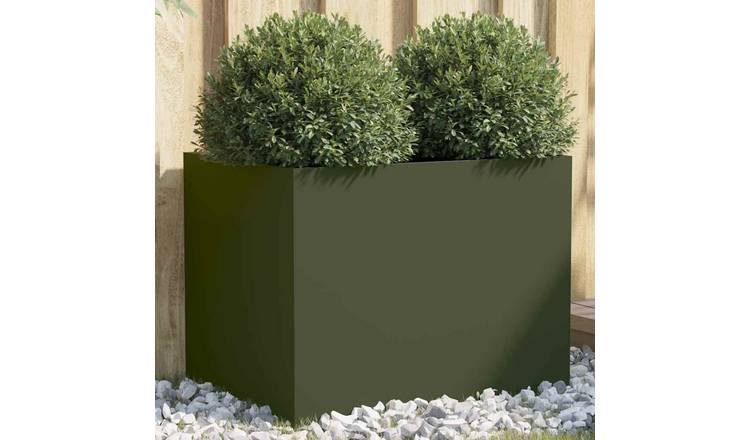 Walplus Steel Garden Planter - Olive Green - 62 x 47 x 46 cm