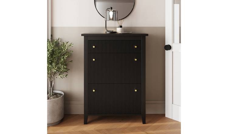 GFW Garrucha Deluxe Shoe Cabinet - Black