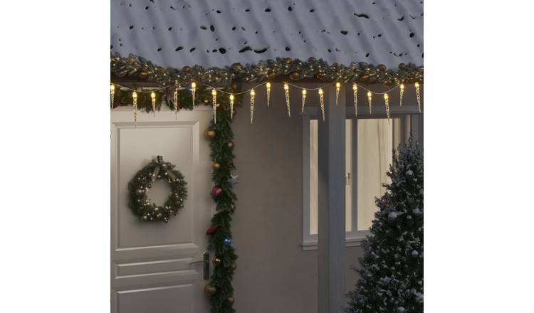 Walplus PVC Christmas Icicle Light 100 LEDs Warm Acrylic - White - 1000 cm