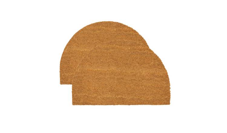 Nicola Spring Coir Half Moon Door Mats - Classic - Pack of 2