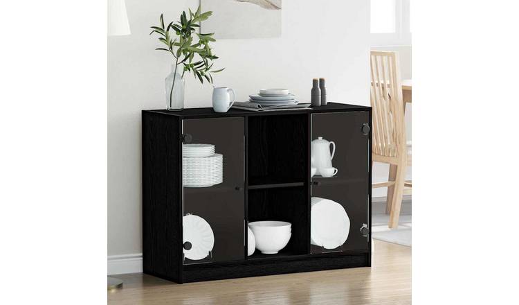 Walplus Sideboard - Black Oak - 102 x 37 x 75.5 cm
