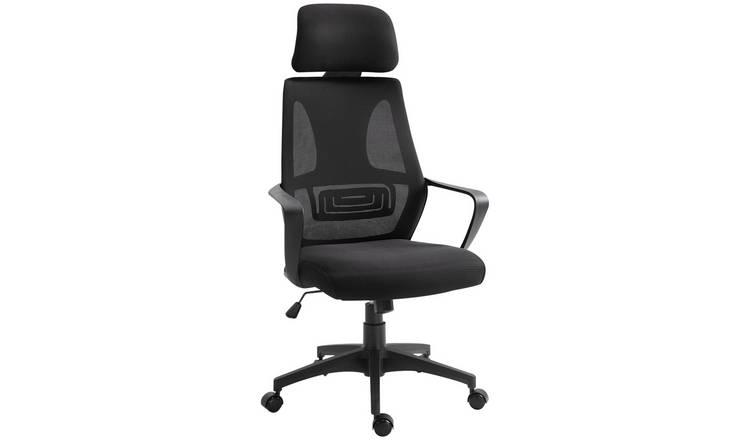 Vinsetto Lumbar Support High Back Computer Chair - Black