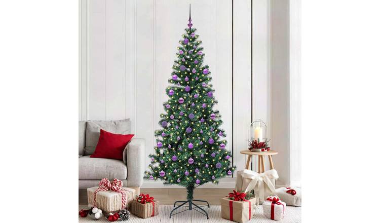 Walplus 300 Warm LED Lights Pre-lit Artificial Christmas Tree - Green - 210 cm