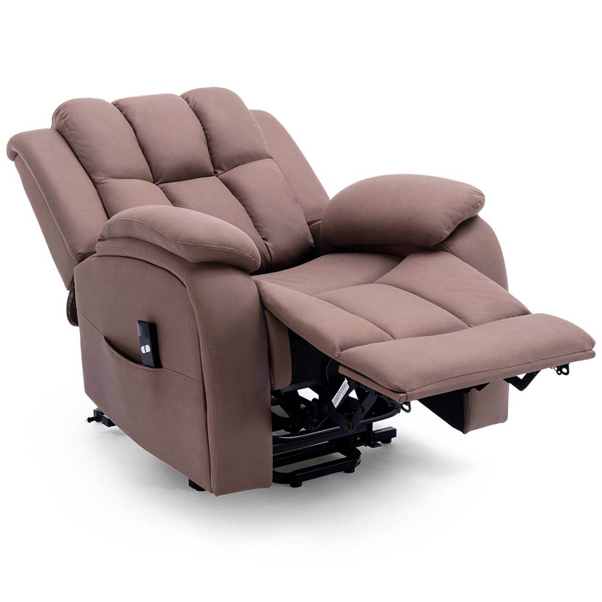 Furniture Online Brookline Tech Fabric Single Motor Rise Recliner Chair - Mocha - Image 3
