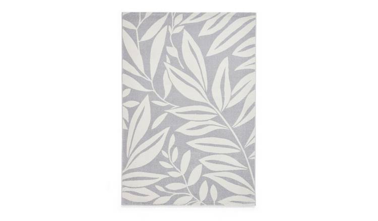 Mega Flooring Grey Modern Nature Print Rug - 80 x 150cm