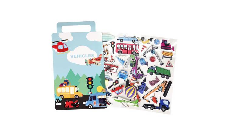 Walplus Construction And City Transport Kids Foam Puffy Stickers