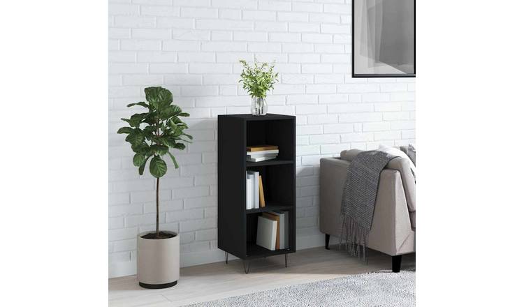Walplus Engineered Wood Sideboard - Black - 34.5 x 32.5 x 90 cm