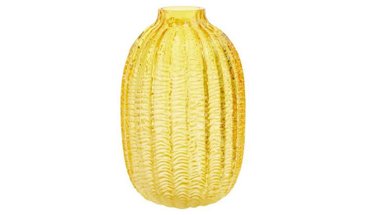Orsina Bionda Large Glass Vase - Yellow