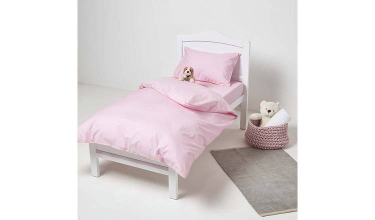 Homescapes Egyptian Cotton Cot Bed Duvet Cover Set - Pink