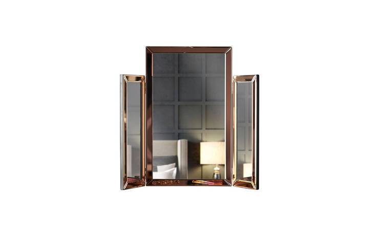 CARME Home Paloma Tri-Fold Mirror - Rosegold