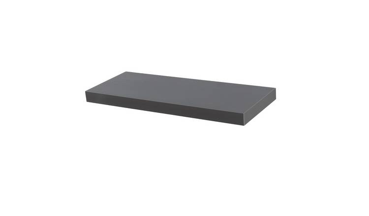 Harbour Housewares Modern Floating Wall Shelf - Grey