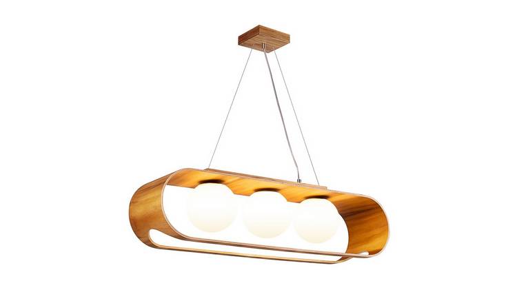 Elstead Sfera 3 Arm Pendant Light - Teak