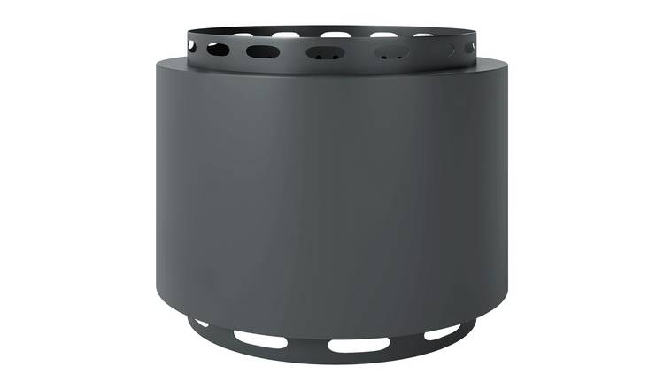 Outsunny 48.5cm Portable Steel Smokeless Wood Burning Fire Pit – Dark Grey