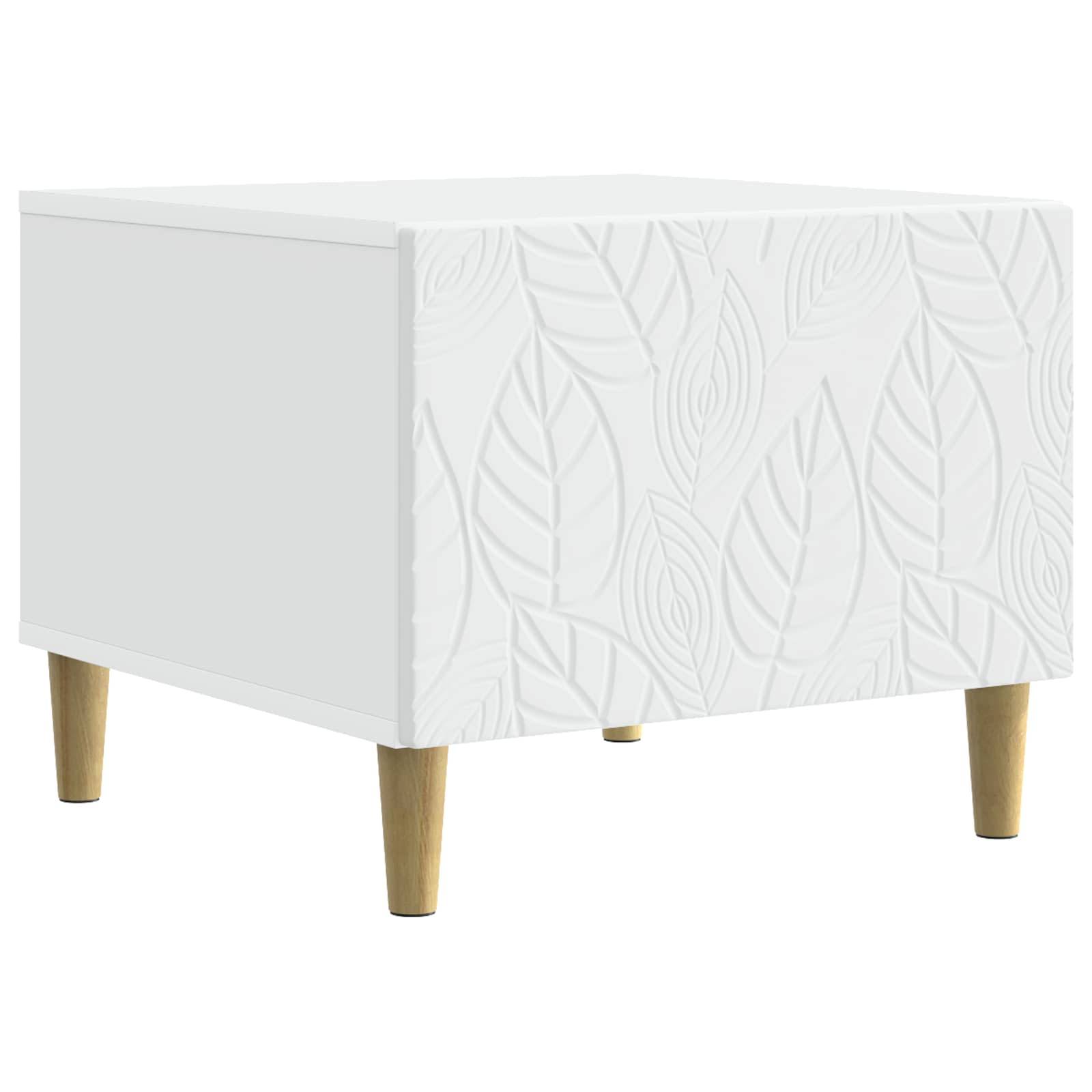 Walplus Engineered Wood Coffee Table - White - 50 x 49 x 40 cm - Image 1