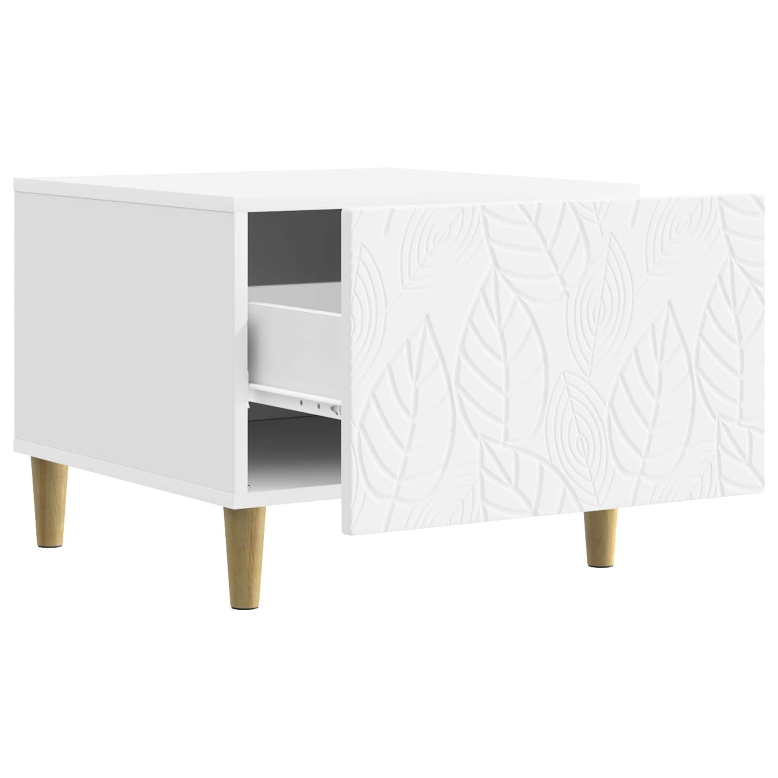 Walplus Engineered Wood Coffee Table - White - 50 x 49 x 40 cm - Image 2