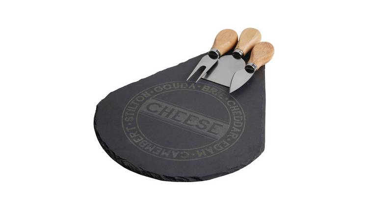 Orsina Carter 4 Piece Cheese Board and Tool Set – Slate