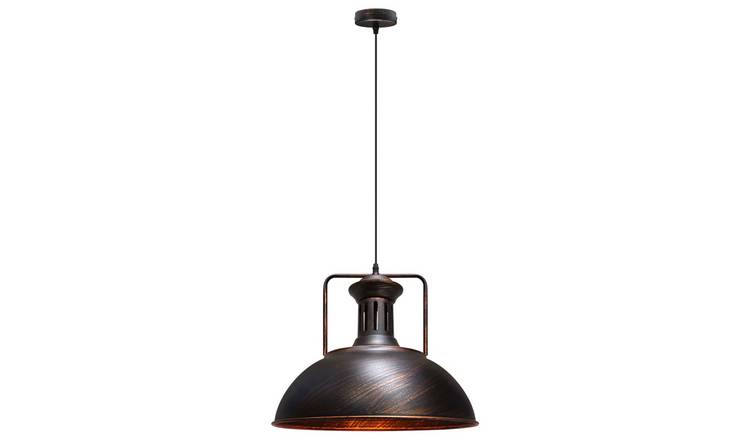 Energy Light Bulbs Steampunk Barn Metal Ceiling Pendant Light - Rustic Copper