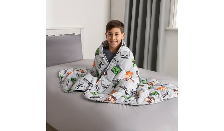 OHS Kids Minecraft 3kg Weighted Blanket 100 x 150cm - Grey