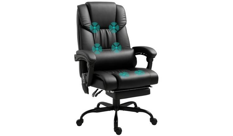 Vinsetto 6 Point Massage PU Leather Office Chair - Black