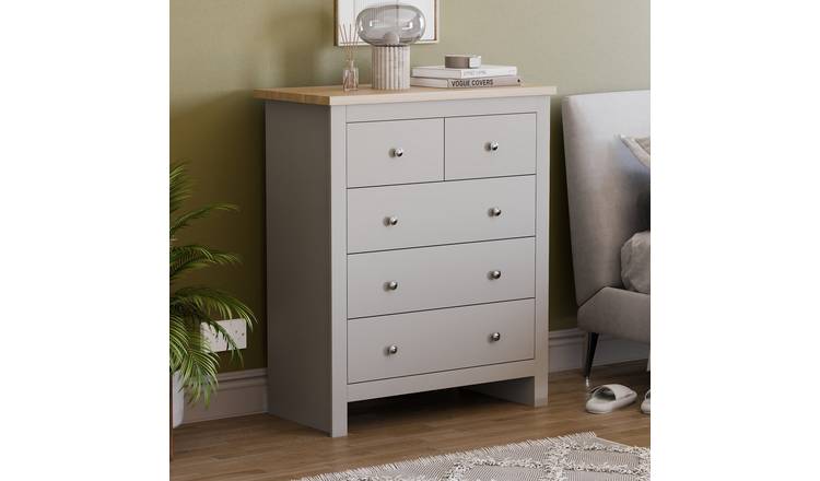 Vida Designs Arlington 3+2 Drawer Chest - Grey