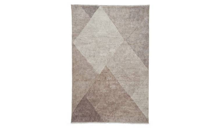 Mega Flooring Brown Modern Geometric Rug - 60 x 170cm
