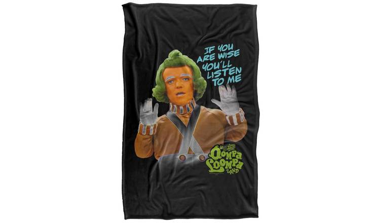 Willy Wonka & The Chocolate Factory Oompa Loompa Listen Blanket - 152cm x 127cm