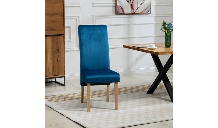 Artemis Home Rimini Velvet Fabric Dining Chairs - Set of 2 - Blue