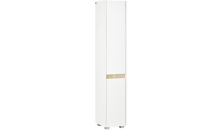 kleankin 5-Tier Bathroom Freestanding Tallboy with Storage Cabinets - White