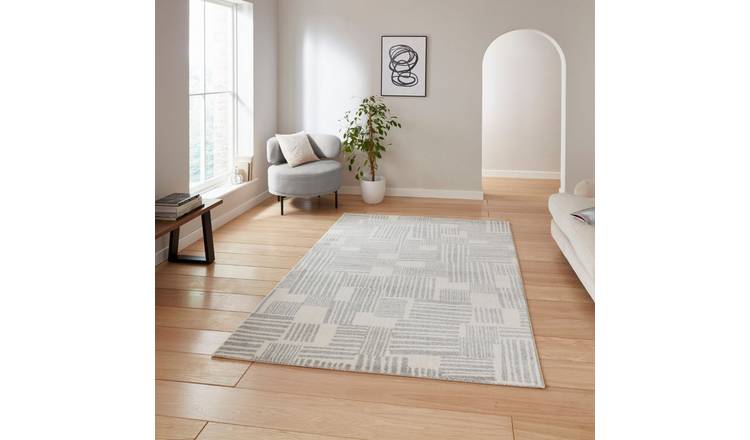 Mega Flooring Grey Modern Abstract Rug - 160 x 230cm