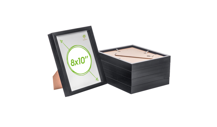 Nicola Spring 3D Box Photo Frames - 8 x 10" - Set of 5 - Black