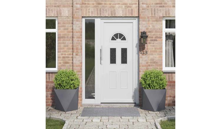 Walplus Pack of 2 Steel Garden Planter - Anthracite - 50 x 50 x 50 cm