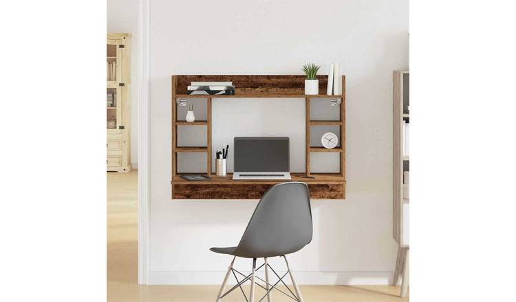 Walplus Engineered Wood Desk - Dark Wood - 105 x 48 x 75 cm
