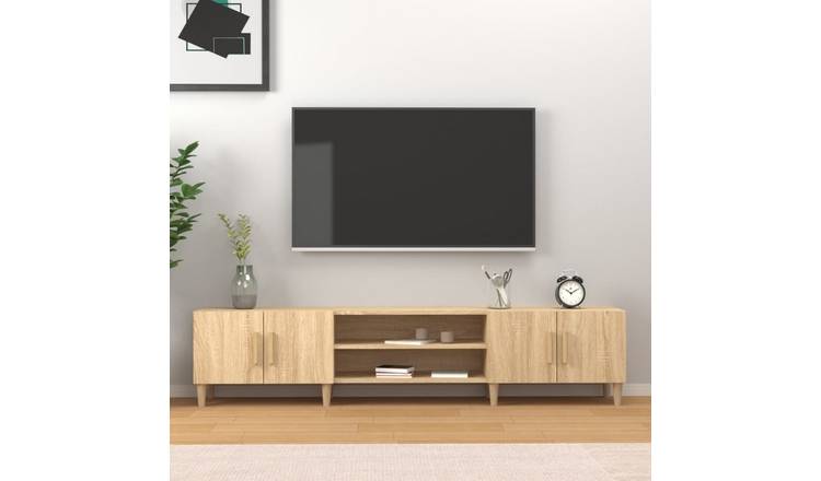 Walplus Solid Oak TV Cabinet - Light Oak - 180 x 31.5 x 40 cm
