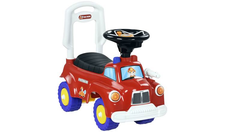 AIYAPLAY Fire Truck Under Seat Storage Music Light Kids Sliding Car - Red