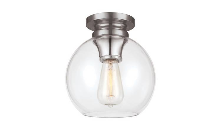 Elstead Tabby Flush Ceiling Light - Polished Nickel